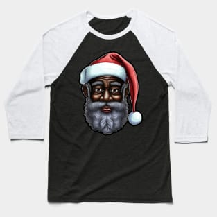 Black Santa, African American Santa Baseball T-Shirt